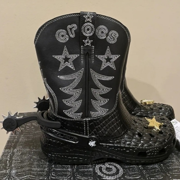 New Crocs Classic Cowboy Boot Limited Edition - Picture 4 of 7